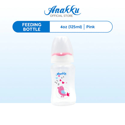 ANAKKU 4OZ Feeding Bottle Botol Susu with ANTI COLLAPSE TEAT (125ml) 163-601