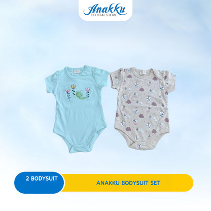 ANAKKU Romper Baju Baby Newborn Bodysuit Series - 2 Sets (3M-12M) 520595-2, 520596-2 (01 to 06)