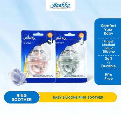 Anakku Baby Silicone Ring Soother - Puting Gelang Silikon Bayi 163-265