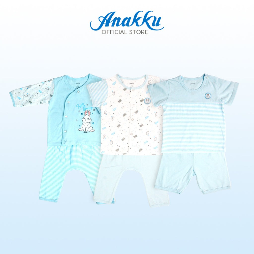 Anakku [0-12M] Baby Boy Newborn Suit Set | Set Baju Bayi Lelaki EAK932
