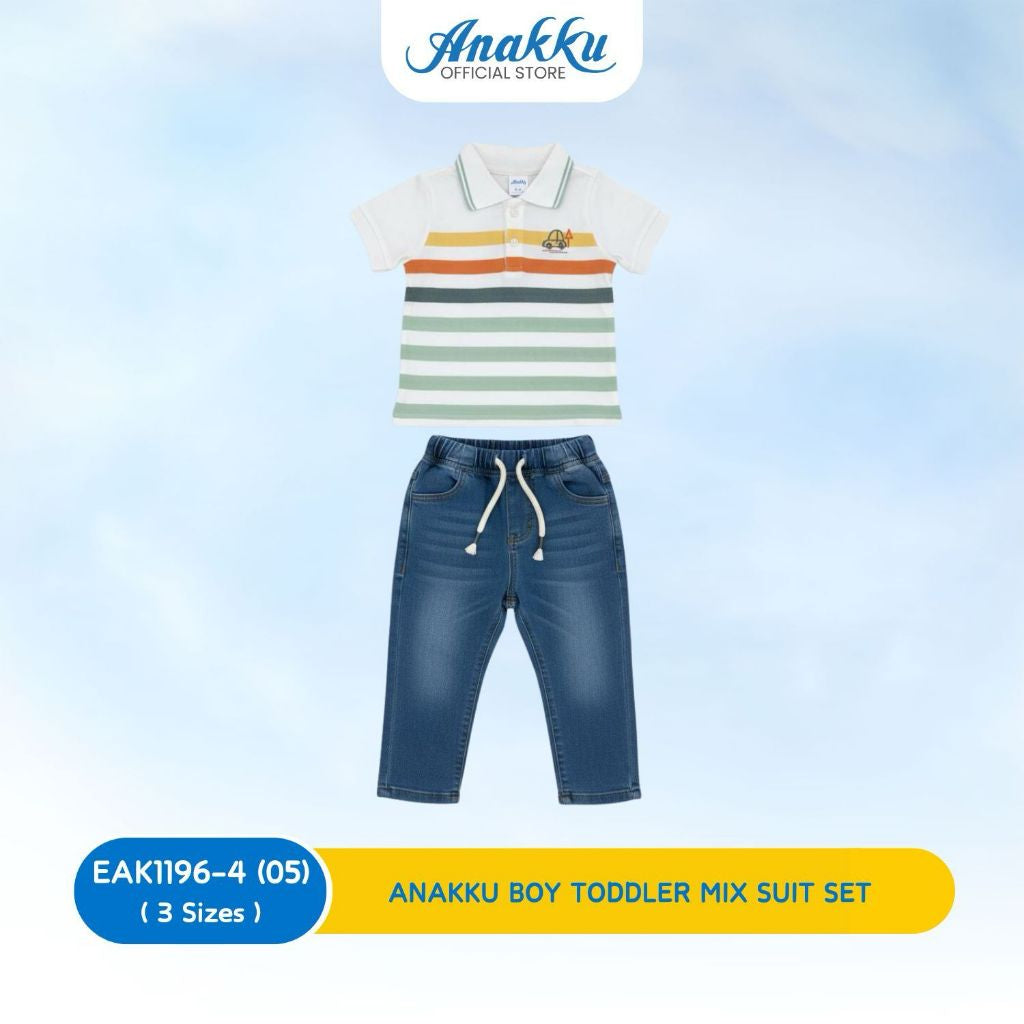 ANAKKU BOY TODLER MIX SUIT SET (1 yrs to 3 yrs) EAK1196-4
