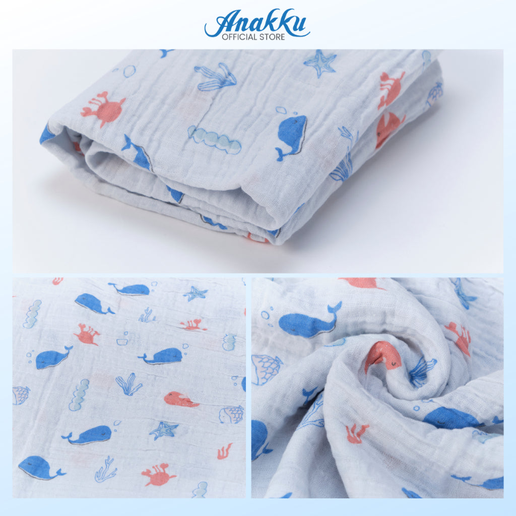 ANAKKU SELIMUT MUSLIN SATU HELAI (120CM × 120CM)