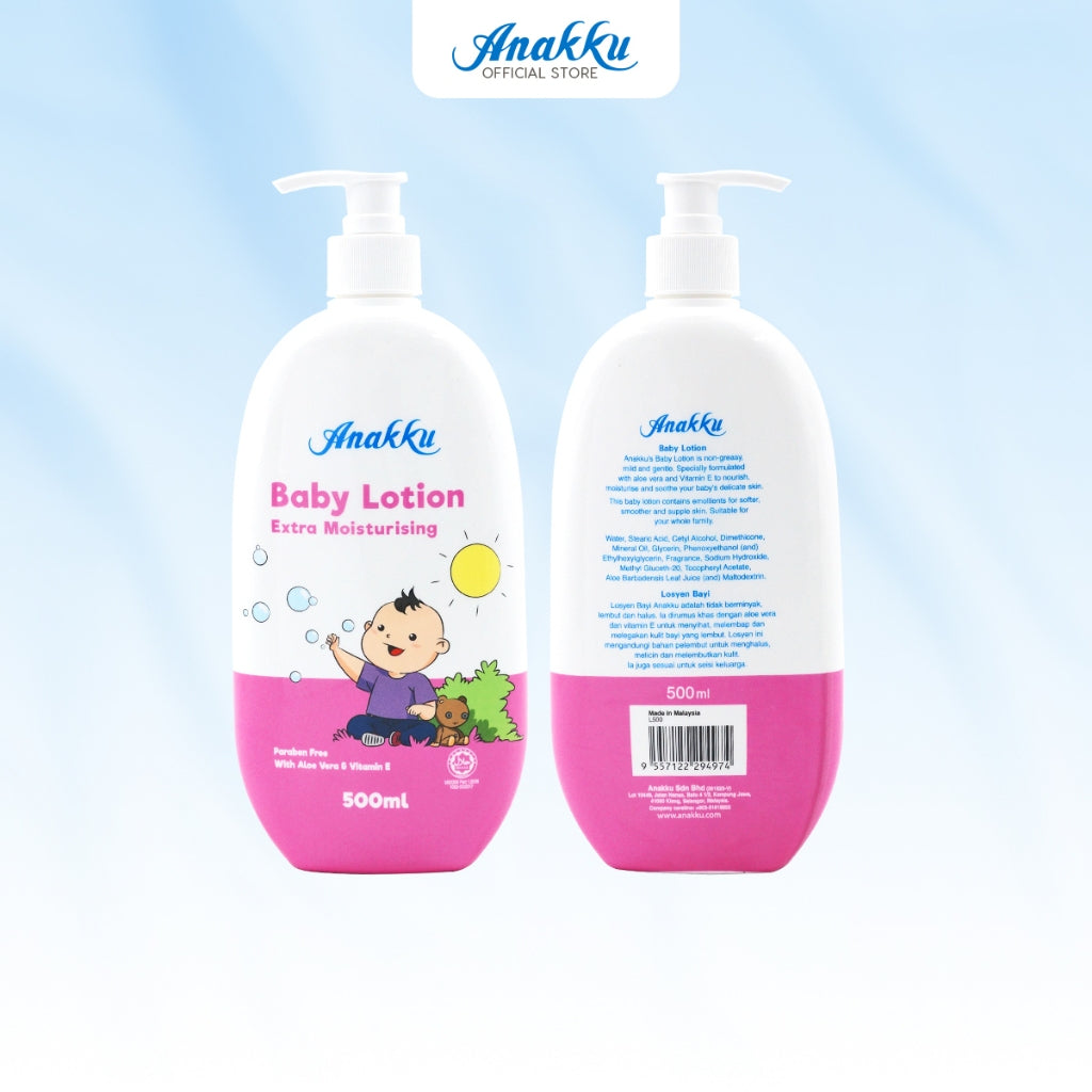 [Exclusive Combo] Anakku Newborn Baby Bath Extra Mild Head To Toe Wash With Baby Lotion AKBD0007