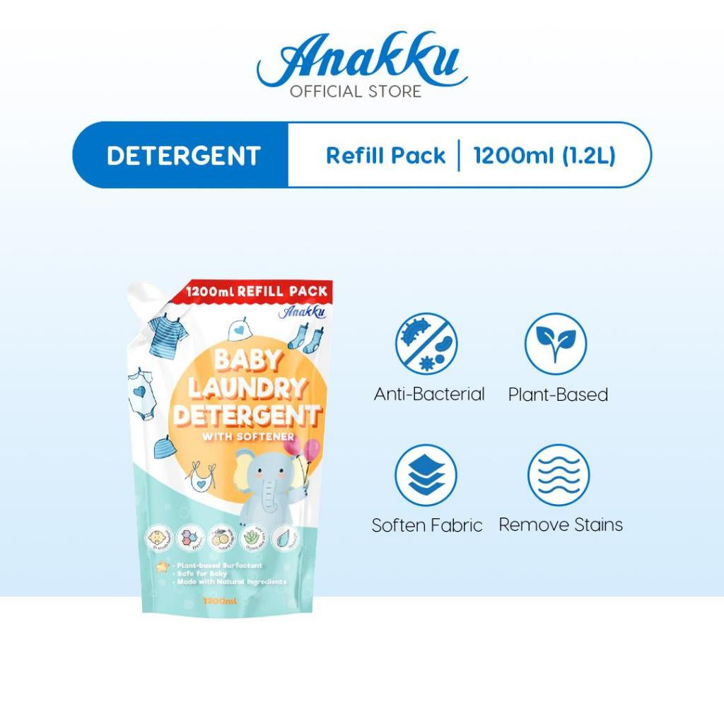 [Exclusive Combo] Anakku Detergent With Softener (2L) With Anakku Detergent With Softener Refill Pack + FREE 100ml AKBD0