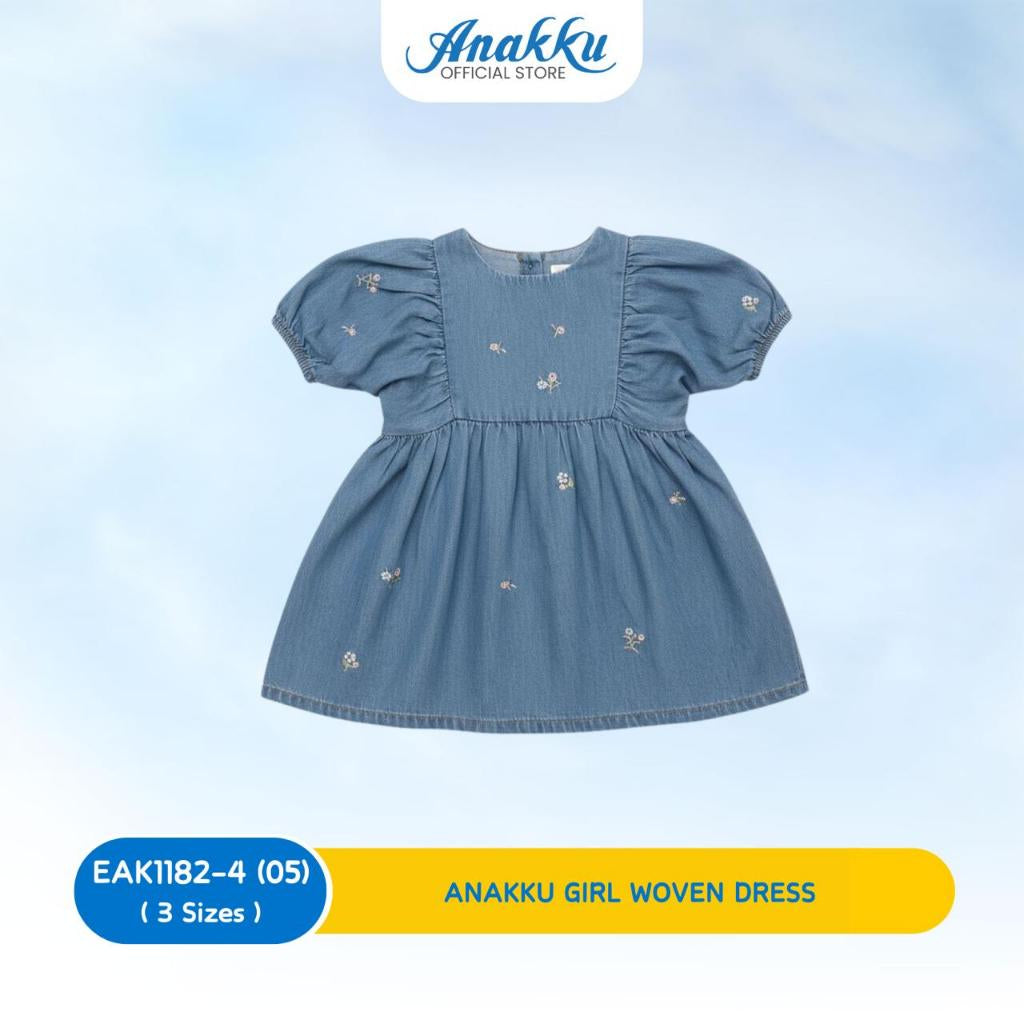 ANAKKU Girls Woven Dress | Gaun Tenunan Bayi Perempuan (1 yrs to 3 yrs) - EAK1182-4 (01 - 06)