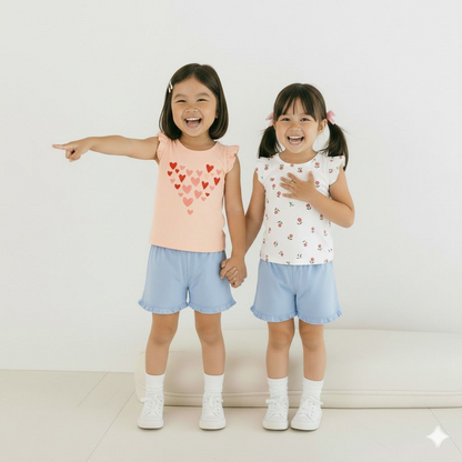 Anakku Girl Combo set (2 x Tops, 1 Short) - EAK1165-2