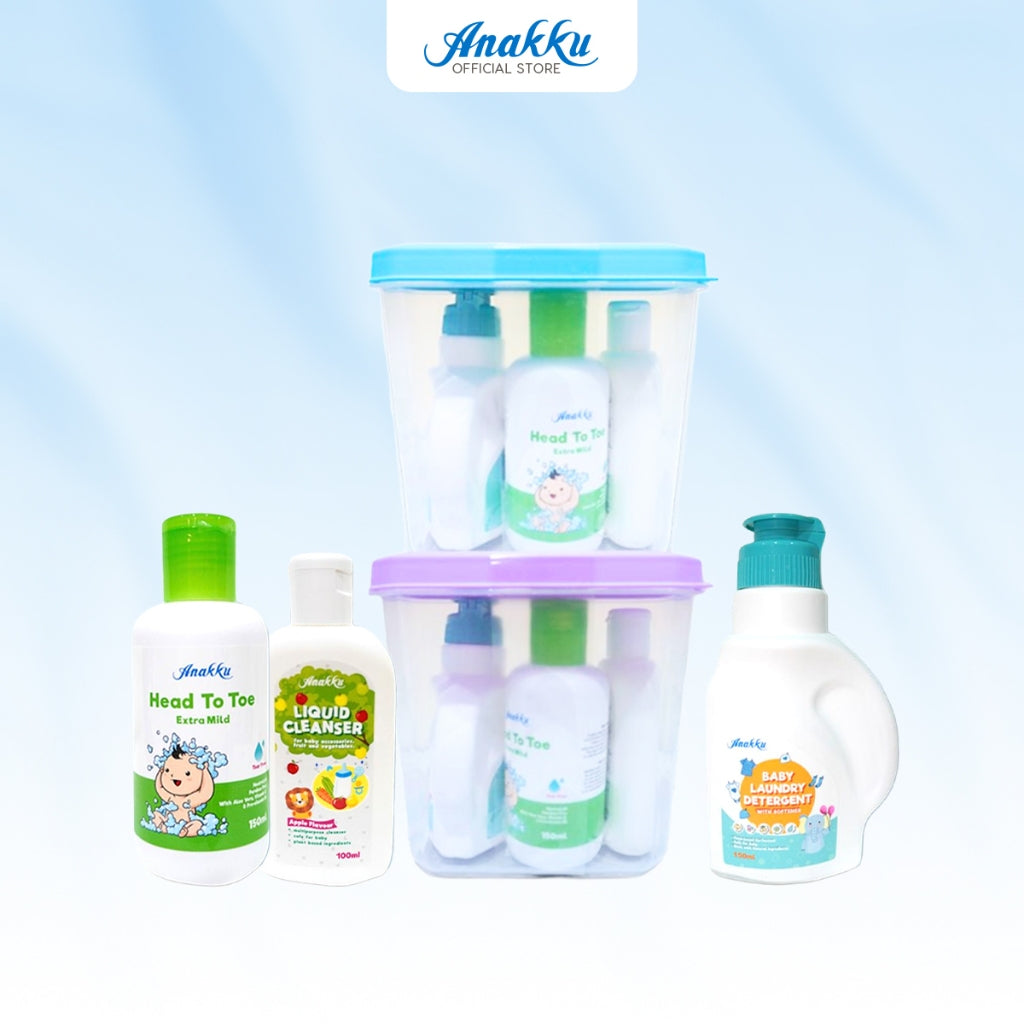 [Exclusive Combo] Anakku Baby Travel Toiletries & Cleansing Combo Set AKBD0036