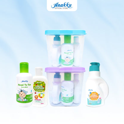 [Exclusive Combo] Anakku Baby Travel Toiletries & Cleansing Combo Set AKBD0036