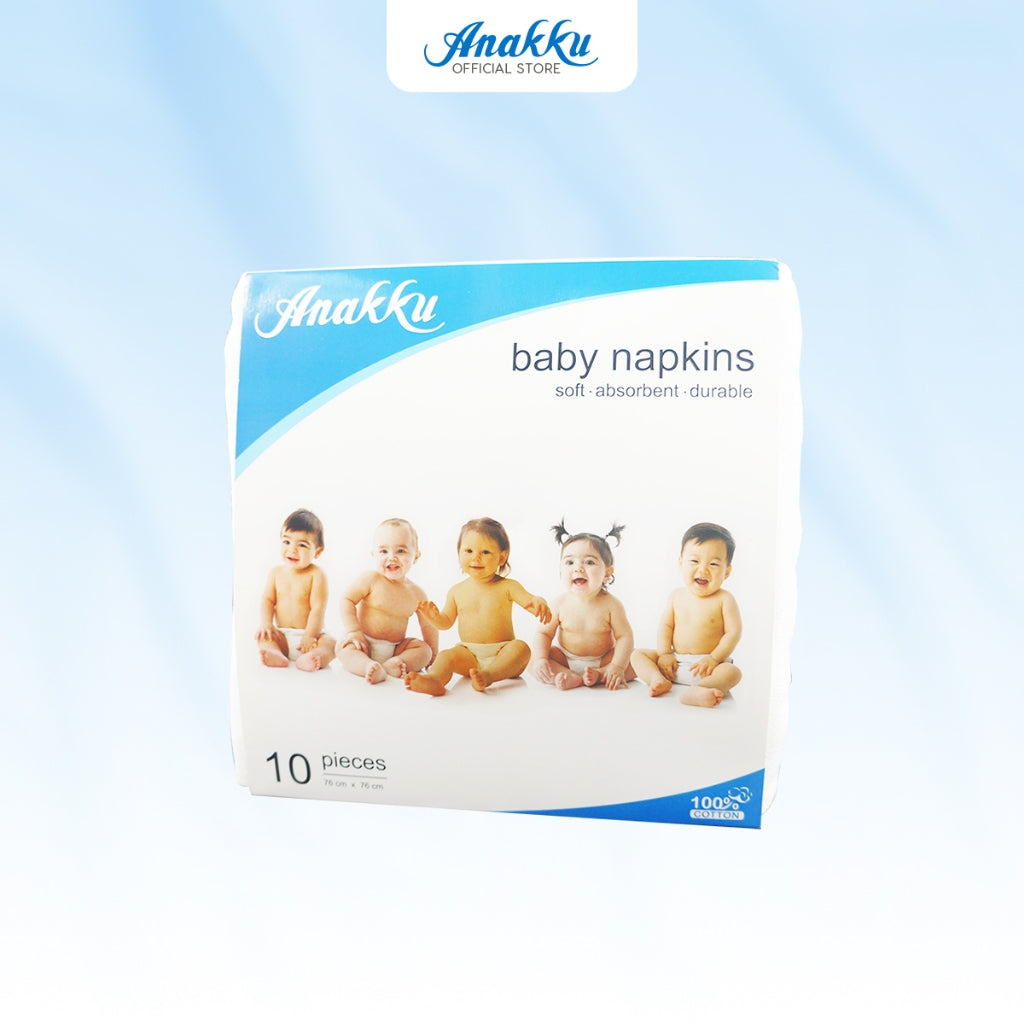 [Exclusive Combo] Anakku Newborn Baby White Napkins with Nappy Cream