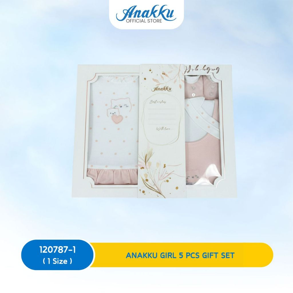 Anakku Newborn Baby Boy/Girl Gift Set | Set Hadiah Bayi Baru Lahir [5pcs/set] [0-6 Months] 120786-1,120787-1