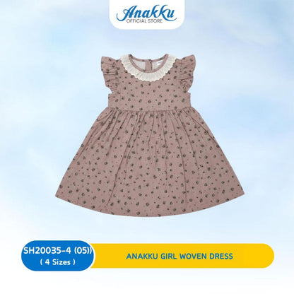 ANAKKU GIRLS WOVEN DRESS WITH COLOR (1 yrs to 4 yrs) SH250035-4 (01 to 08)