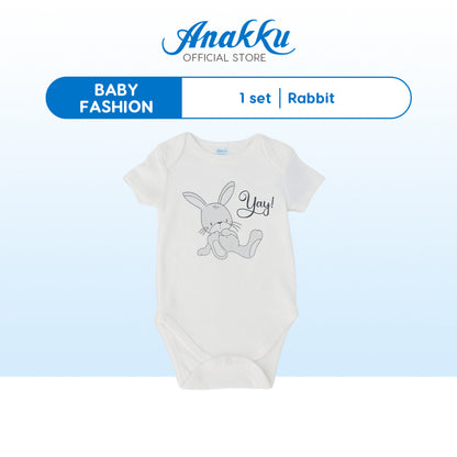 Anakku [0-12M] Newborn Baby Boy Short Sleeve Romper Bodysuit Baju Rompers Bayi Lelaki EAK827-2