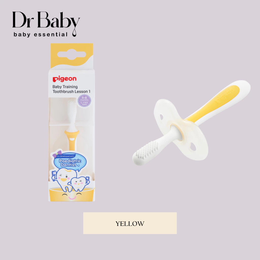 Pigeon Berus Gigi Latihan Bayi Training Toothbrush Siri Pigeon Lesson 3 Untuk Bayi 12-18 Bulan 8-20 Gigi Susu Bebas BPA