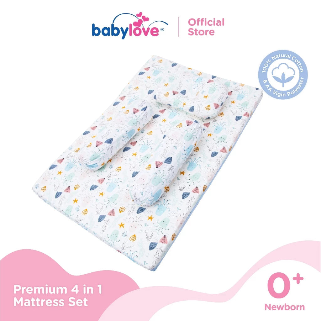 Babylove 4 in 1 Baby Mattress Set (Baby Mattress, Pillow, Bolsters or Case Set Only)