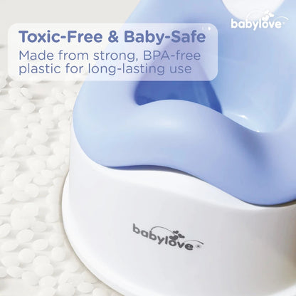 Babylove Baby Potty (Blue/Pink) (21cm x 33cm x 28cm) Polypropylene (PP) BPA-free