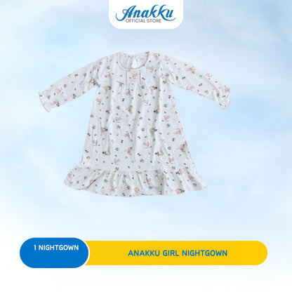 ANAKKU Girls Knit Pyjama/Dress | Set Baju/Gaun Tidur Kanak2 Perempuan (1yr-3yr) EAK1168-4(01 to 03), EAK1169-4(01 to 02)