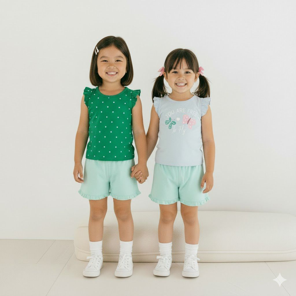 Anakku Girl Combo set (2 x Tops, 1 Short) - EAK1165-2