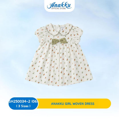 ANAKKU Girls Woven Dress with Color | Gaun Tenunan Bayi Perempuan Bercorak (1 yrs to 4 yrs) SH250034-2 (01 to 08)