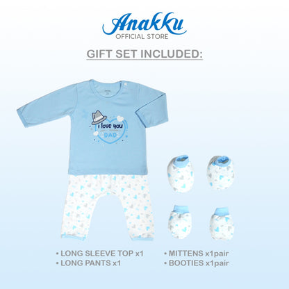 Anakku Newborn Baby Boy 4pcs Gift Set Set Hadiah Bayi [0-6 Months] 120509-1