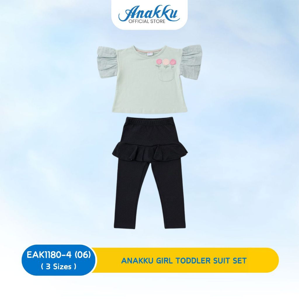 ANAKKU Baby Girl Toddler Suit Set 1-3 Years | Baju Budak Perempuan | EAK1180-4 EAK1181-4