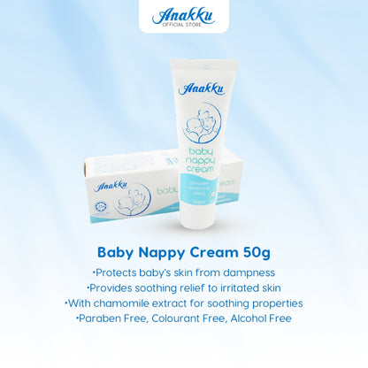 [Exclusive Combo] Anakku Baby Daily Essentials Pack Baby Wipes Head To Toe Lotion Talcum Powder Nappy Cream AKNBB001