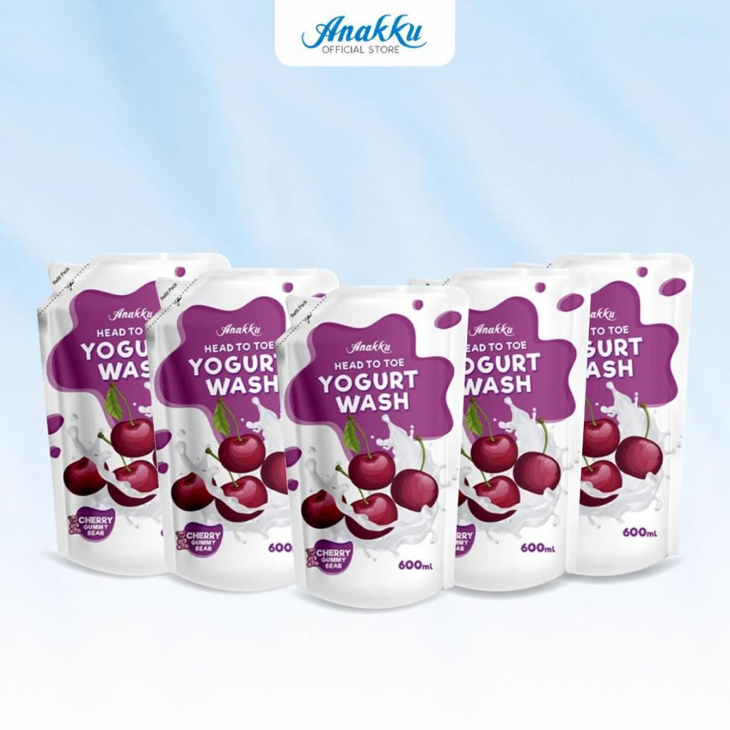 ANAKKU Baby Head To Toe Yogurt Body Wash Baby Bath Refill Pack Sabun Mandian Bayi - 2/4/6 packs