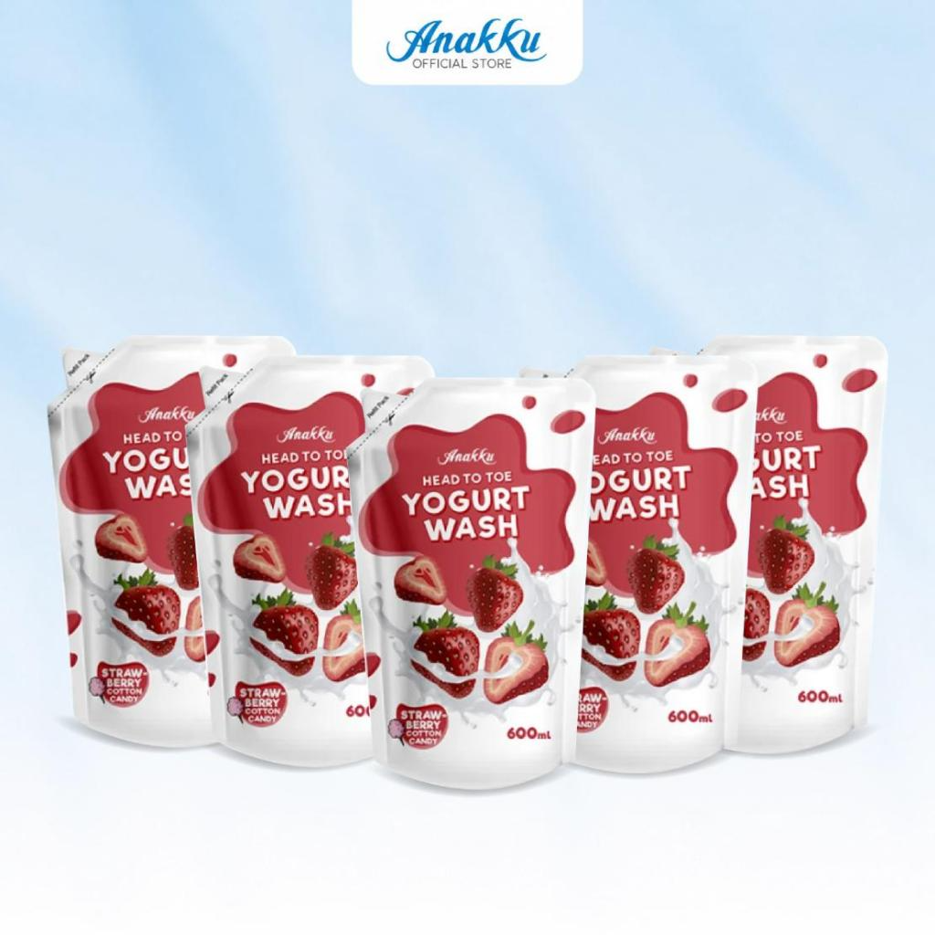 ANAKKU Baby Head To Toe Yogurt Body Wash Baby Bath Refill Pack Sabun Mandian Bayi - 2/4/6 packs