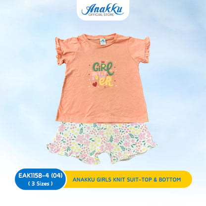 ANAKKU GIRLS KNIT SUIT - TOP & BOTTOM (1-3 YEARS) EAK1158-4 EAK1159-4 EAK1163-4