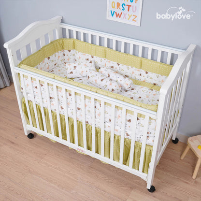 Babylove 7 dalam 1 Set Katil Bayi Premium | Set Tilam Lengkap | 7 in 1 Bedding Set (100% Cotton)