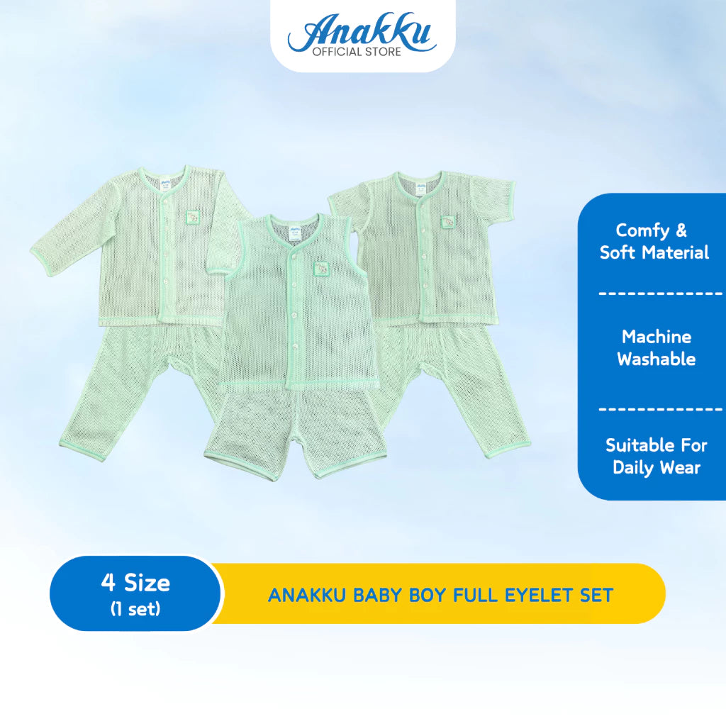 Anakku Newborn Set Baju Lubang Bayi Lelaki [0-18 Months] 120758-2/ 120759-2/ 120761-2