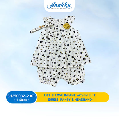 ANAKKU INFANT WOVEN SUIT (DRESS, PANTY & HEADBAND) 0-24 Months - SH250032-2