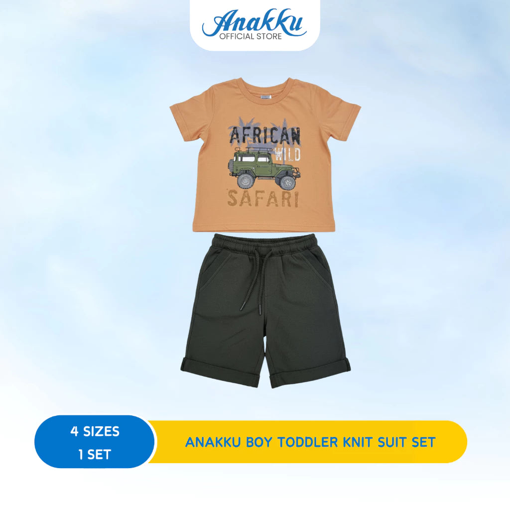 ANAKKU BOYS KNIT SUIT -SHORT SLV SLV TOP &SHORT PANT( 1 yr to 5 yrs)