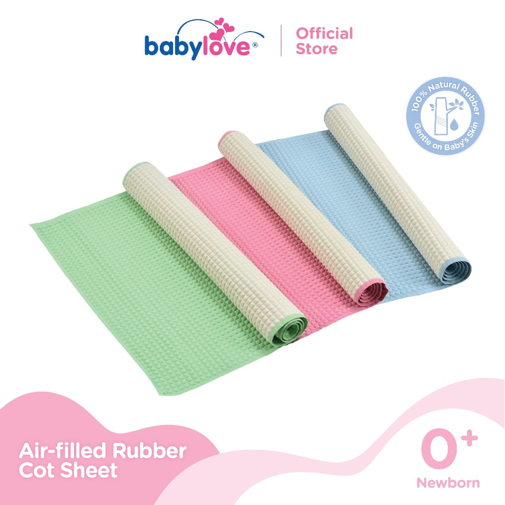 Alas Katil Getah Premium Berisi Udara | Air-Filled Rubber Cot Sheet (Biasa / XL) (60x45cm / 90x60cm)