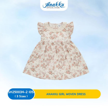 ANAKKU Girls Woven Dress with Color | Gaun Tenunan Bayi Perempuan Bercorak (1 yrs to 4 yrs) SH250034-2 (01 to 08)