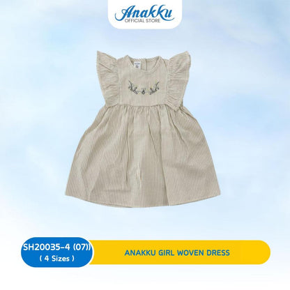 ANAKKU GIRLS WOVEN DRESS WITH COLOR (1 yrs to 4 yrs) SH250035-4 (01 to 08)