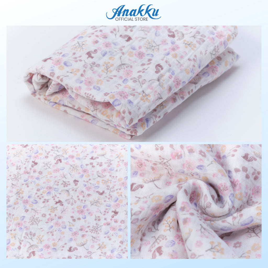 ANAKKU SELIMUT MUSLIN SATU HELAI (120CM × 120CM)
