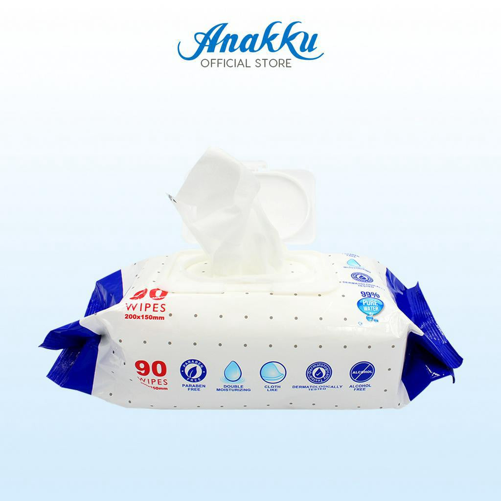 [Exclusive Bundle Deal] Anakku Baby Wipes Wet Tissue (Hypoallergenic) | Tisu Basah Bayi WT90/2 x 12 sets AKBD0017