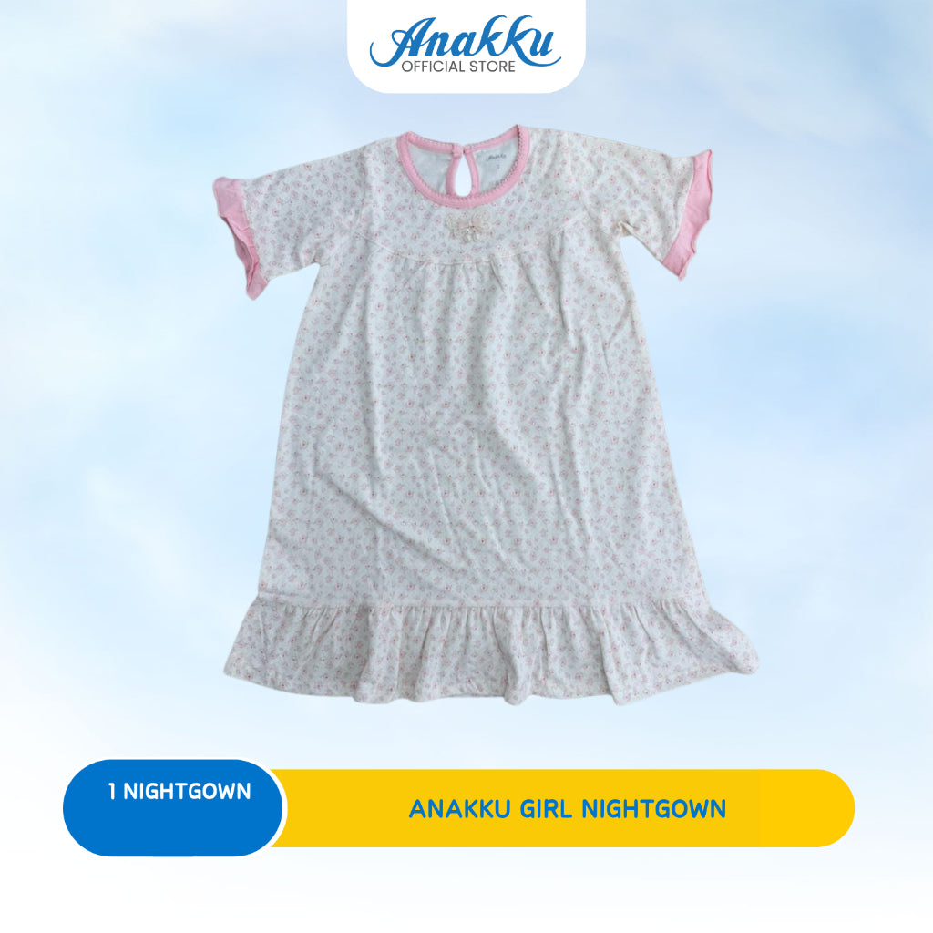 ANAKKU Girls Knit Pyjama/Dress | Set Baju/Gaun Tidur Kanak2 Perempuan (1yr-3yr) EAK1168-4(01 to 03), EAK1169-4(01 to 02)
