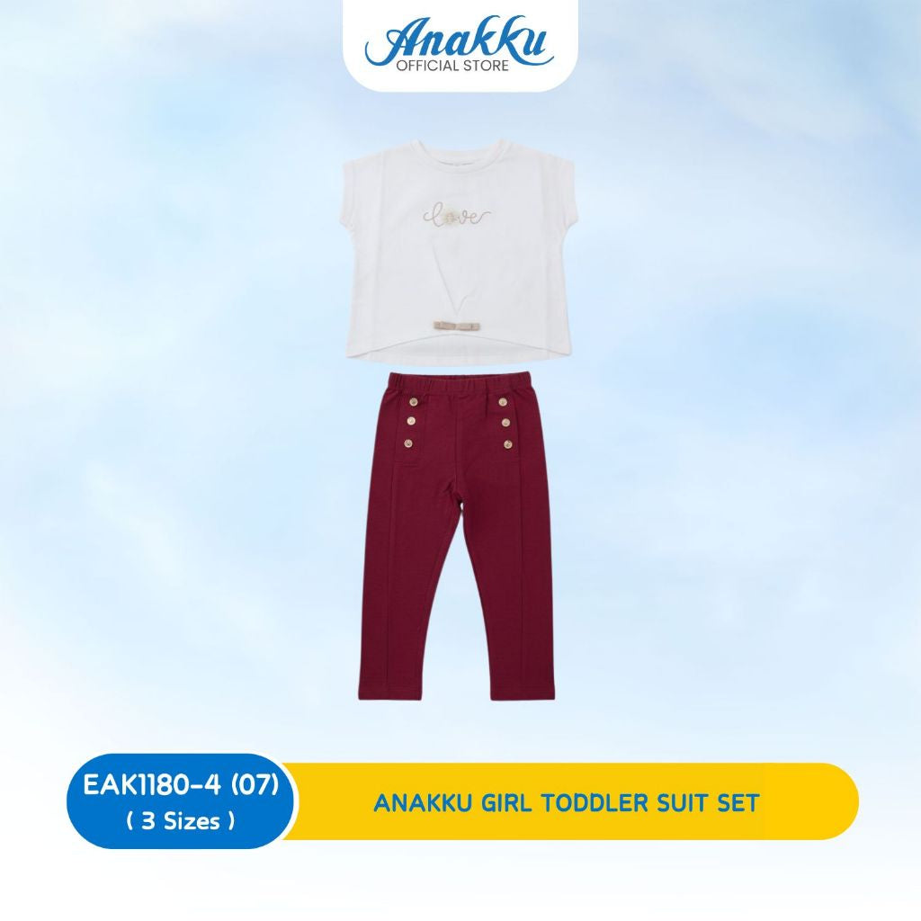 ANAKKU Baby Girl Toddler Suit Set 1-3 Years | Baju Budak Perempuan | EAK1180-4 EAK1181-4