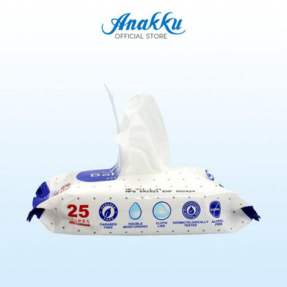 [Exclusive Bundle Deal] Anakku Baby Wipes Wet Tissue (Hypoallergenic) / Tisu Basah Bayi (25's x 24 Packs) AKBD0018