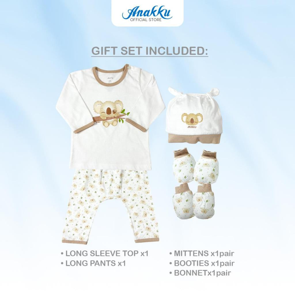 Anakku Newborn Baby Boy Gift Set [5pcs/set] Set Hadiah Bayi Lelaki [0-6 Months] 120496-1