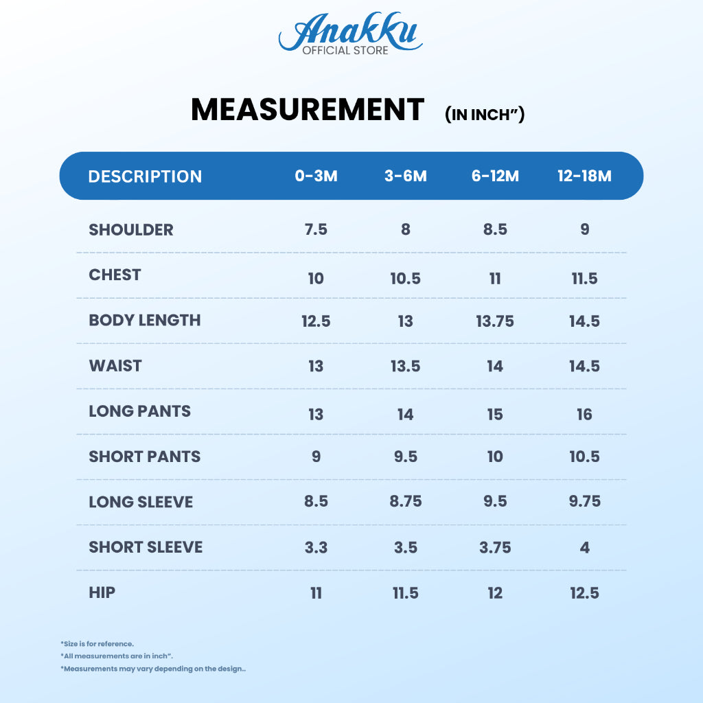 Anakku Newborn Set Baju Lubang Bayi Perempuan [0-18 Months] 120762-2/ 120763-2