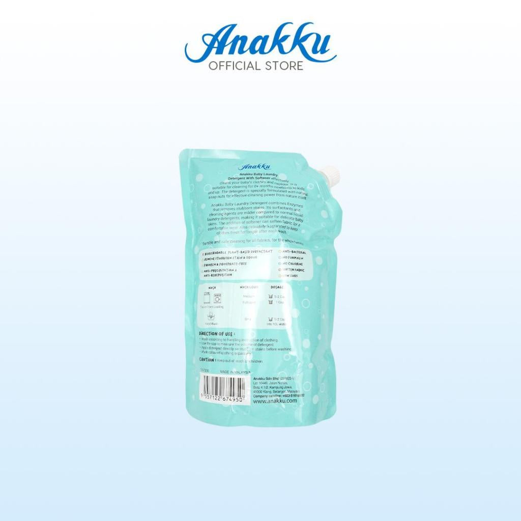 [Exclusive Combo] Anakku Detergent With Softener (2L) With Anakku Detergent With Softener Refill Pack + FREE 100ml AKBD0