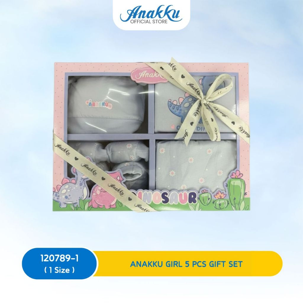 Anakku Newborn Baby Boy/Girl Pyjamas Gift Set | Set Hadiah Baju Tidur Bayi [5pcs/set] [0-6 Months] 120788-1, 120789-1
