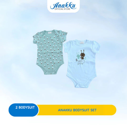 ANAKKU Romper Baju Baby Newborn Bodysuit Series - 2 Sets (3M-12M)