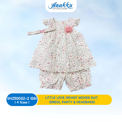ANAKKU INFANT WOVEN SUIT (DRESS, PANTY & HEADBAND) 0-24 Months - SH250032-2