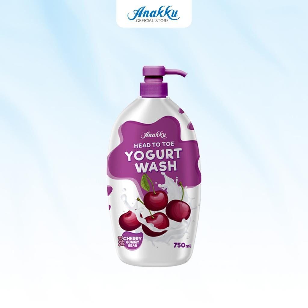[YOGURT COMBO] Anakku Baby Head To Toe Yogurt Body Wash 750ml ( + Trial Pack 100ml) - AKBD0067