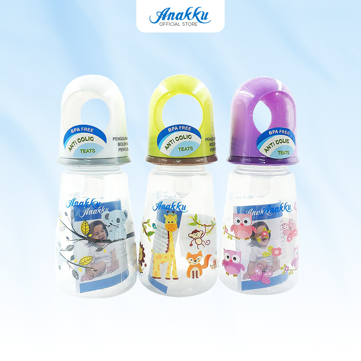 Anakku (2oz/4oz/8oz) PP Standard Neck Feeding Bottle Botol Susu 163-063