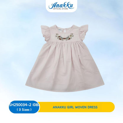 ANAKKU Girls Woven Dress with Color | Gaun Tenunan Bayi Perempuan Bercorak (1 yrs to 4 yrs) SH250034-2 (01 to 08)