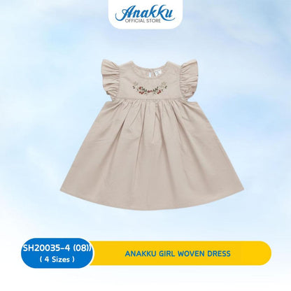 ANAKKU GIRLS WOVEN DRESS WITH COLOR (1 yrs to 4 yrs) SH250035-4 (01 to 08)
